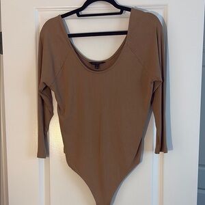 Banana Republic Ribbed Brown Bodysuit